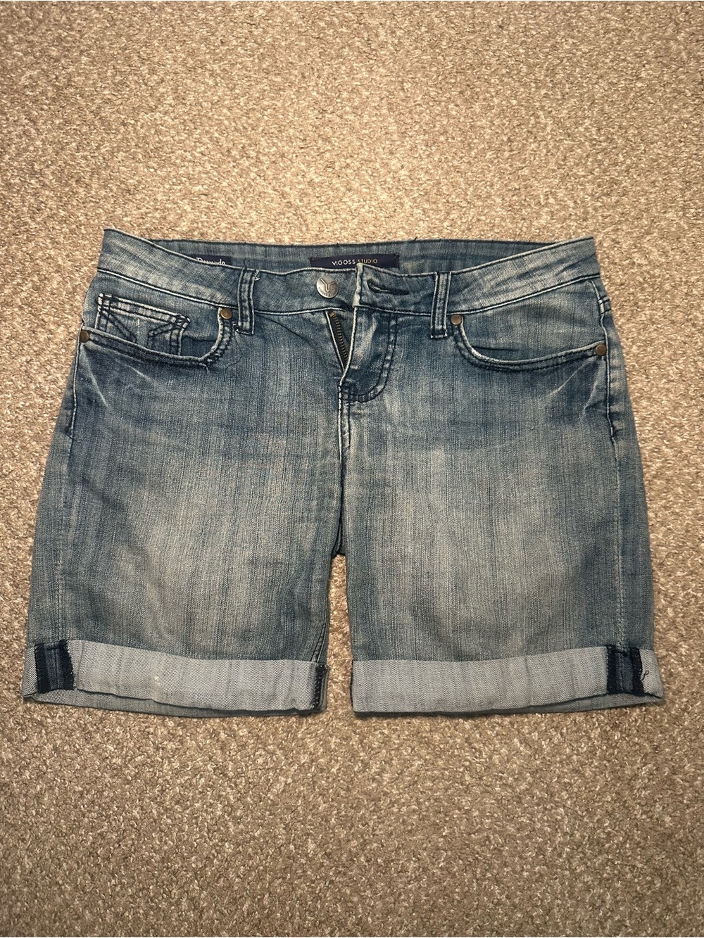 Women’s Vigoss Studio Jean Bermuda Shorts Cuffed Stretch